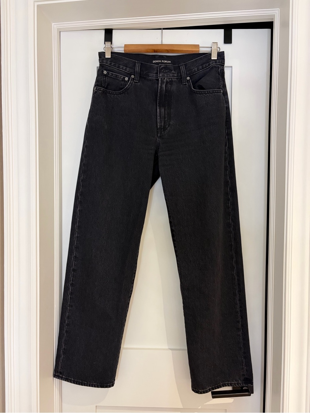 Aritzia Denim Forum Black Straight Jeans